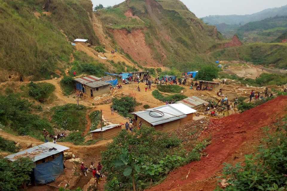 Een beeld van de mijn in Kamituga in 2018. 