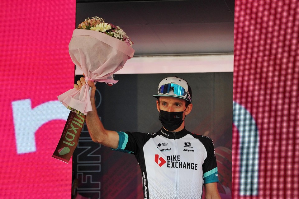 Simon Yates werd zondag derde in de 104de Giro d’Italia. 