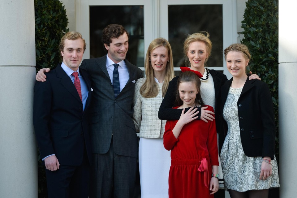 De kinderen in 2014: Joachim, Amedeo (met Elisabetta), Maria Laura, Laetitia Maria en Luisa Maria. 