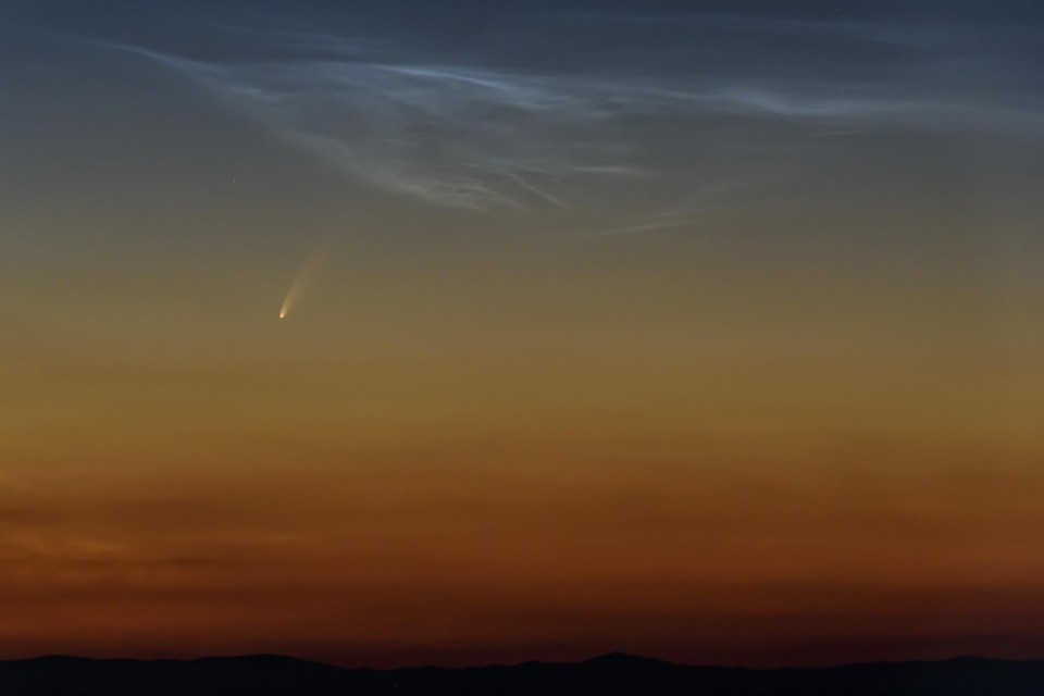 De komeet was ook in Hongarije zichtbaar. 