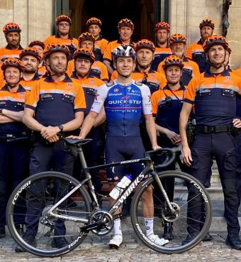 De fietsbrigade van de Brusselse politie zal het ‘Remco’-peloton begeleiden 