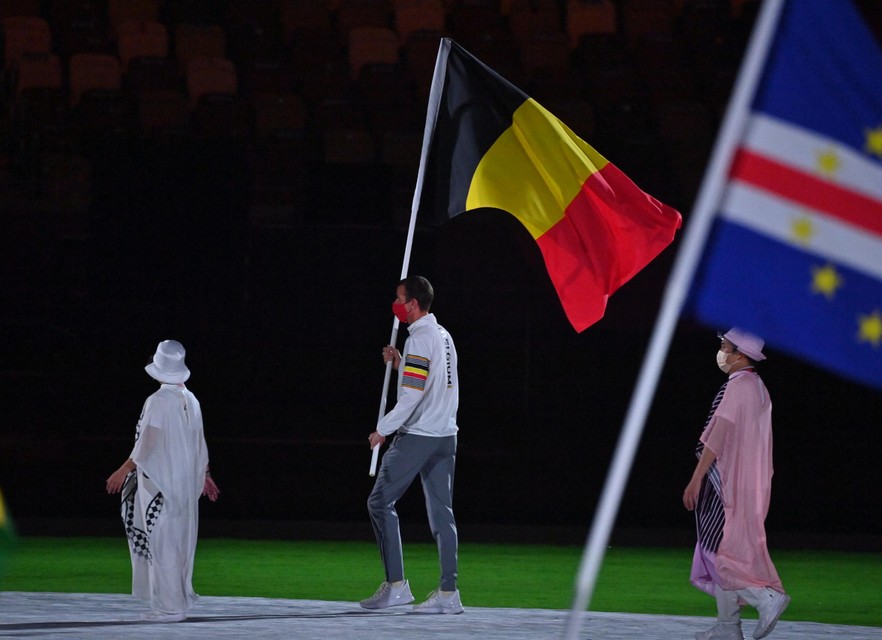 Grégory Wathelet droeg de vlag namens België 