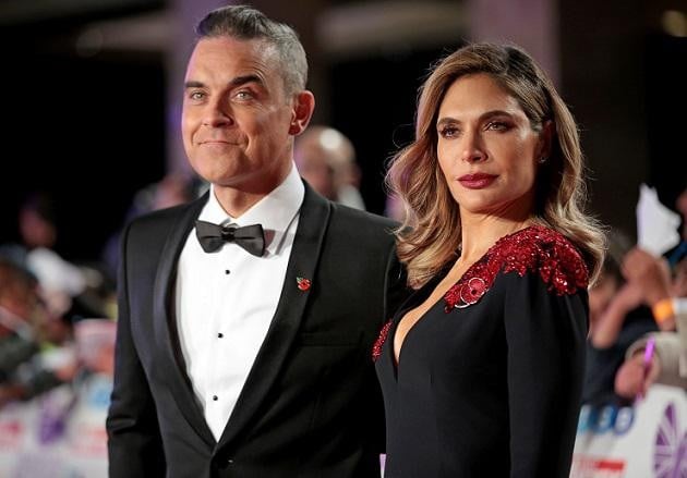 Robbie Williams met zijn echtgenote Ayda, dankzij wie zijn kwikvergiftiging aan het licht kwam. 