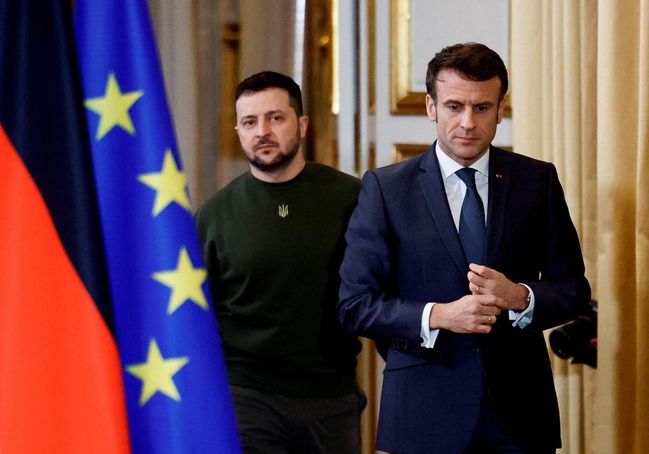 Zelenski en Macron woensdag in Parijs
