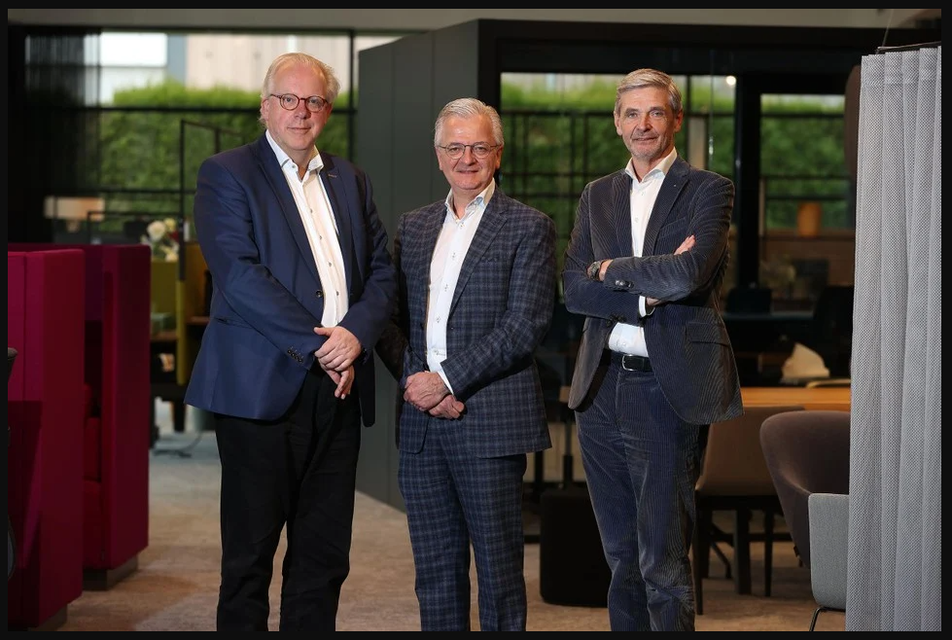 The new owner of Pami, Goswin Fijen (left), with brothers Lode and Hendrik Essers. 