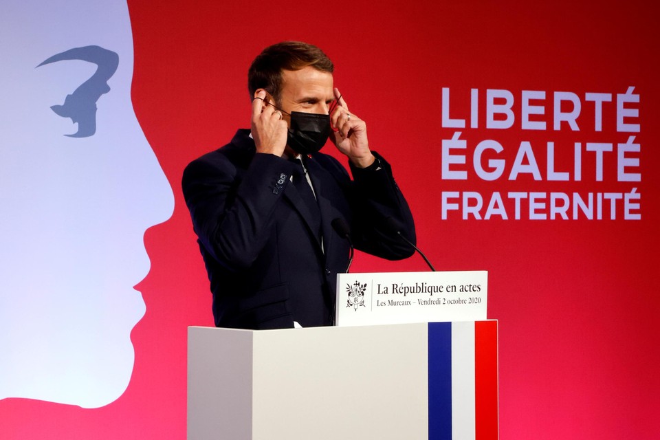 De Franse president Emmanuel Macron 