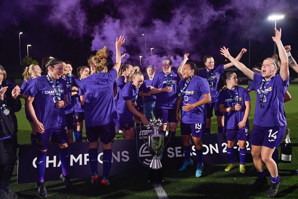 De vrouwen van Anderlecht vierden vorig seizoen de titel. 