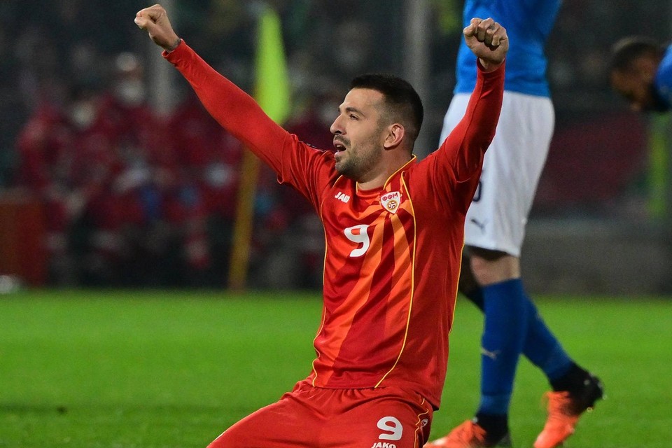 Aleksandar Trajkovski, ex-Zulte Waregem en KV Mechelen, maakte het enige doelpunt tegen Italië. 