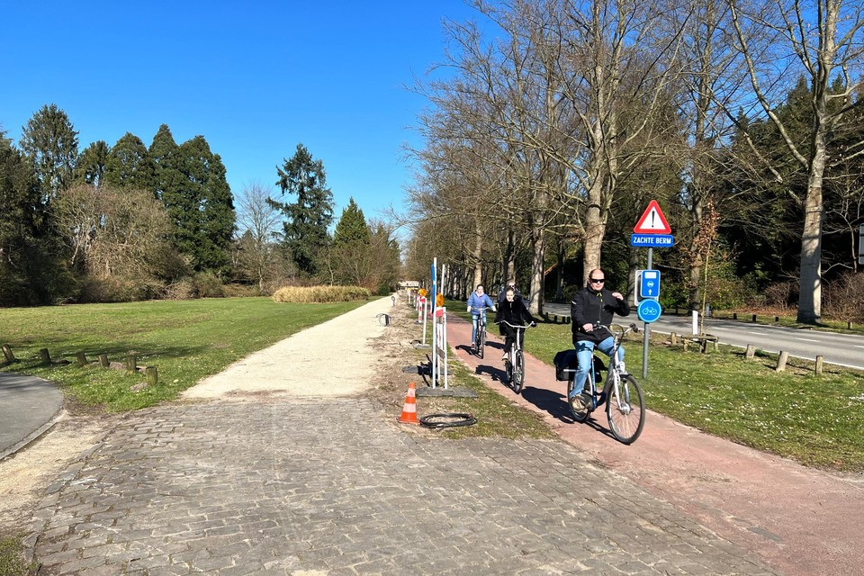 Het oude fietspad aan de Bokrijklaan van 1,75 meter breed wordt opgebroken en vervangen door één van 3 meter. 