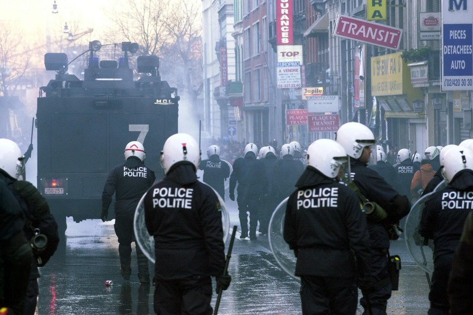 Tijdens een Europese top wordt er altijd gemanifesteerd en is de politie massaal op de been 