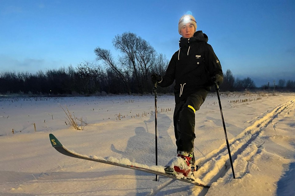 Emile Lenaerts zag de kans om zijn skilatten boven te halen.