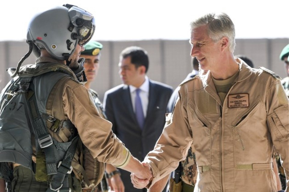 Koning Filip bezocht in 2016 in het geheim de F-16’s die strijden tegen IS 