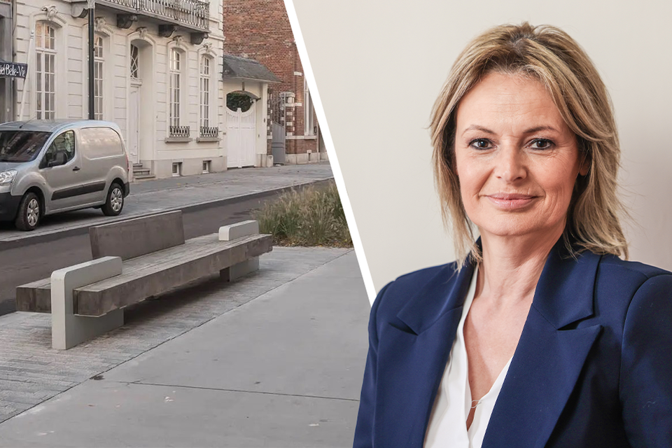 Burgemeester Ingrid Kempeneers (cd&amp;v) liet vanochtend de zitbanken weghalen