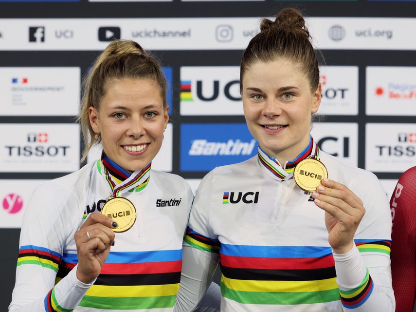 Shari Bossuyt en Lotte Kopecky zijn de regerende wereldkampioenen ploegkoers.