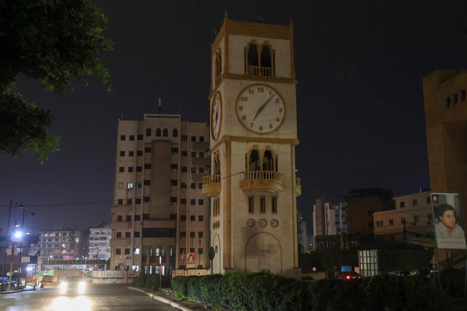 Een klokkentoren in Jdeideh, Libanon.