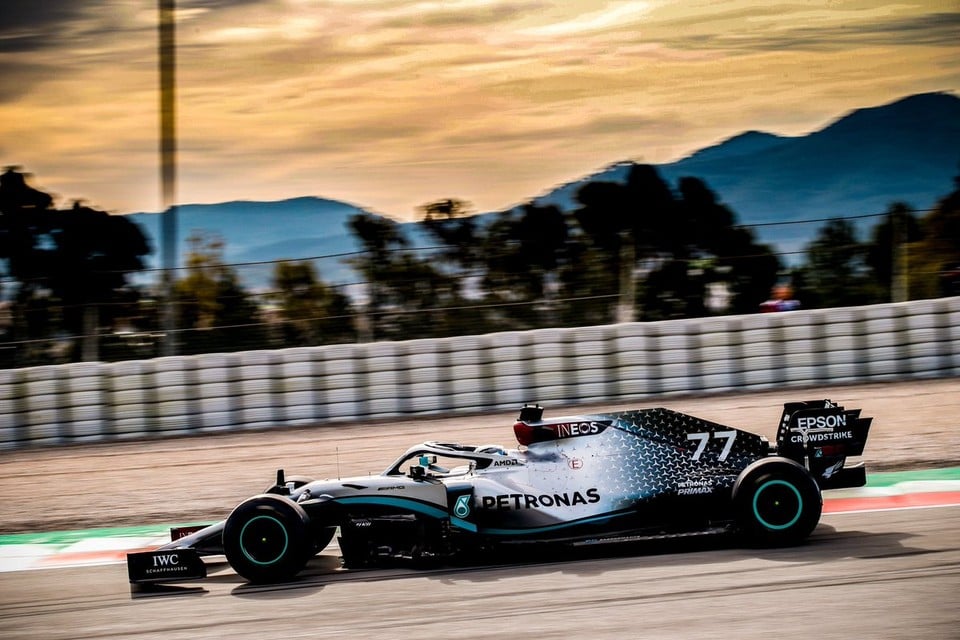 Valtteri Bottas in de Mercedes F1-bolide