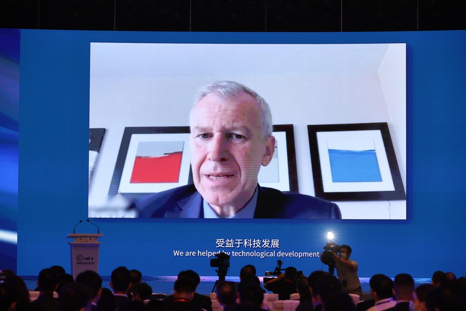 Yves Leterme tijdens het ‘International intelligent communication forum’ in Wuxi (China), mei 2021. 