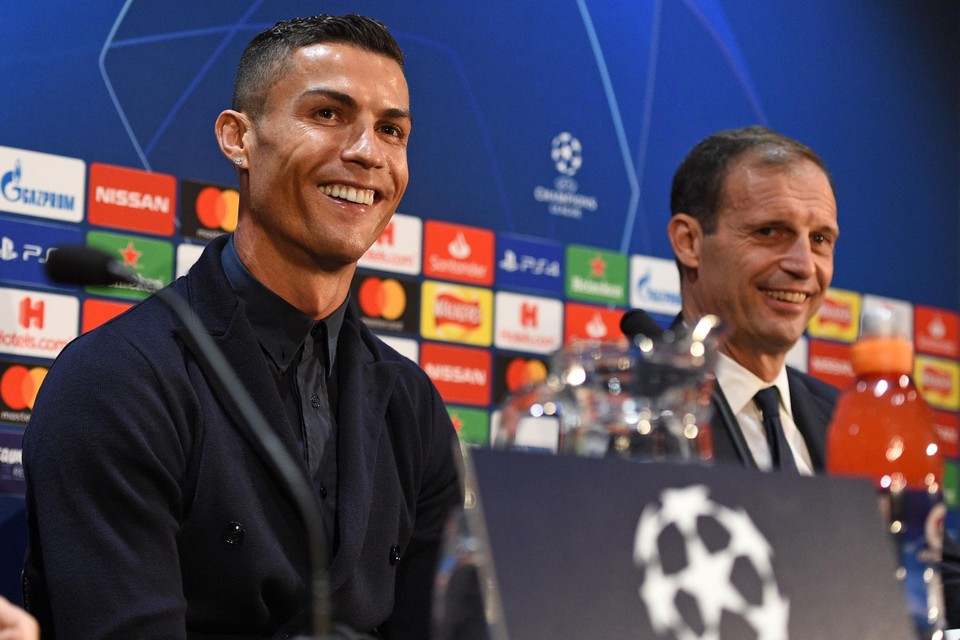 Ronaldo en Allegri in 2019. 