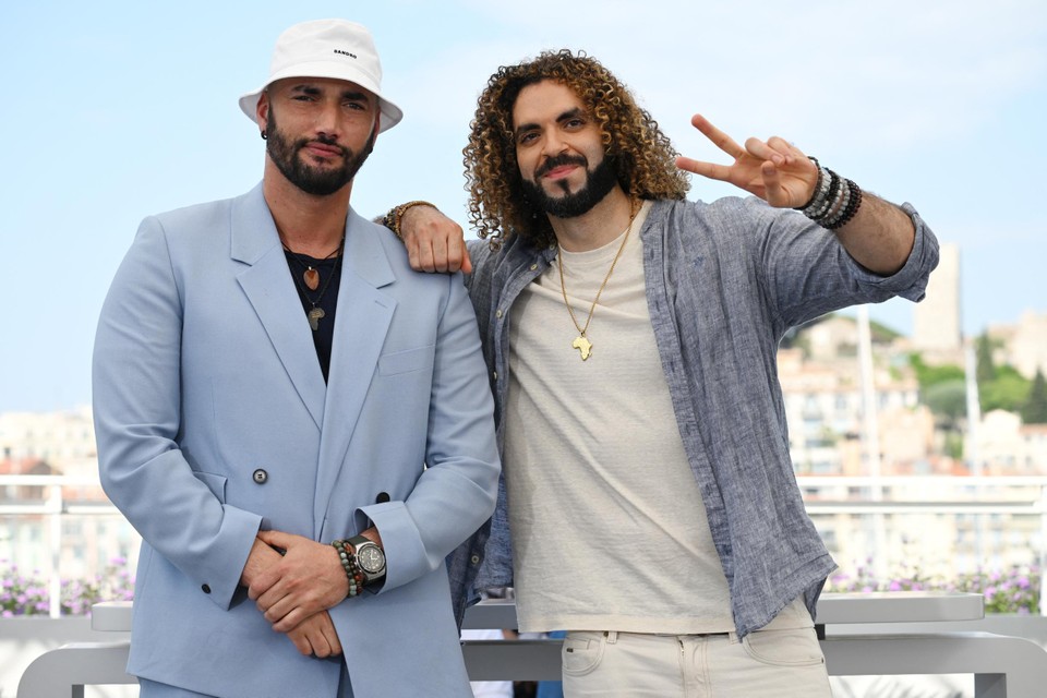 Bilall Fallah en Adil El Arbi op het Filmfestival in Cannes afgelopen lente. 