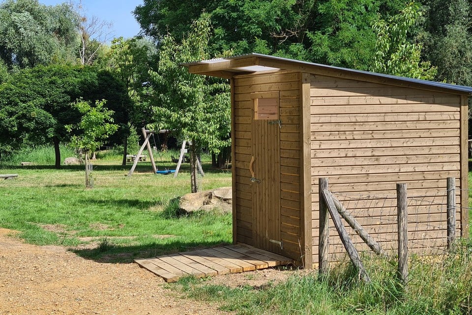 Het droogtoilet in het Hemelspark. 