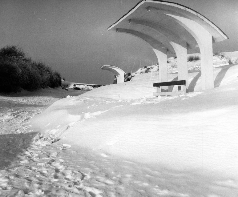 De duinen van Bredene, januari 1963. 