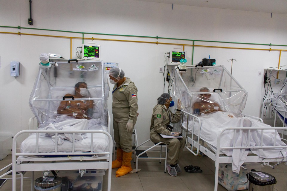 De situatie in een veldhospitaal in het Braziliaanse Manaus. 