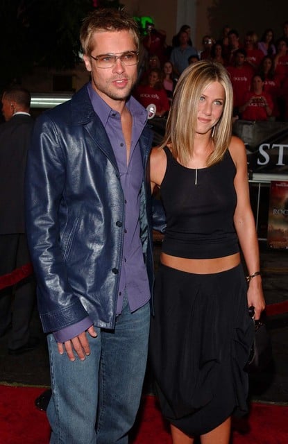 Brad Pitt en Jennifer Aniston in 2001.