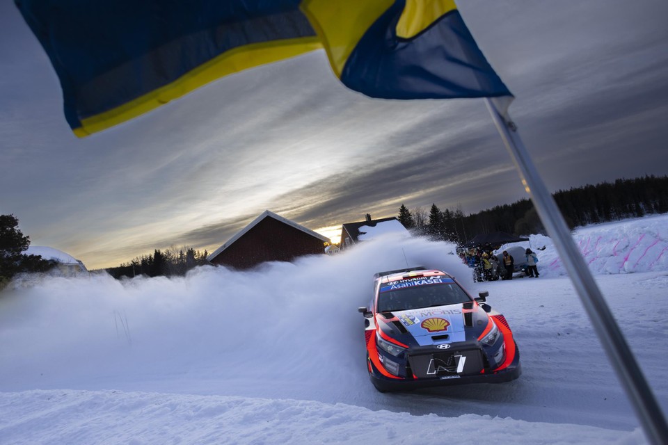 Thierry Neuville bleek op de voorlaatste dag van de Rally van Zweden in uitstekende doen.