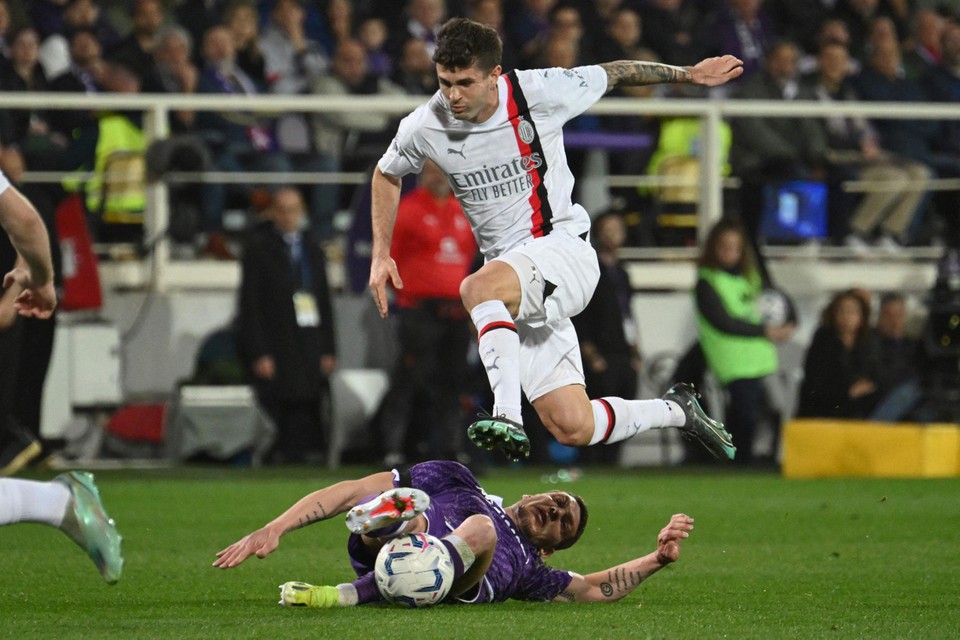 Christian Pulisic eind maart tegen Fiorentina.