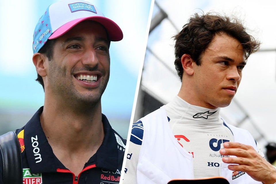 Neemt Ricciardo (links) het zitje van De Vries over?