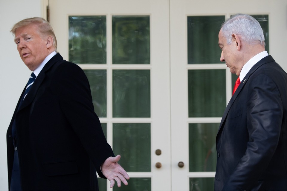 Donald Trump en Benjamin Netanyahu 