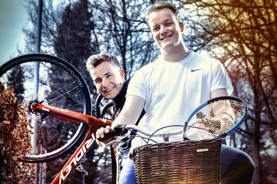 Gerben en Briek Thijssen: van voetbal ging het naar respectievelijk wielrennen en tennis. 