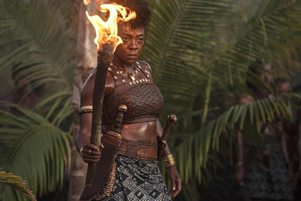 Viola Davis als de generaal van het Agojie-amazoneleger in ‘The Woman King’. 