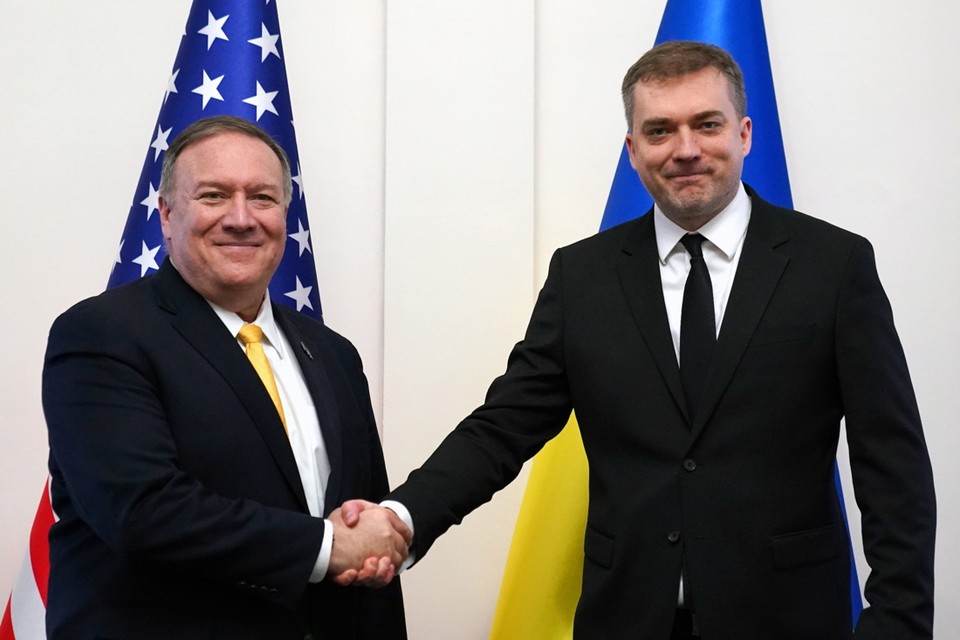Mike Pompeo met Oekraïens defensieminister Andriy Zahorodnyuk 