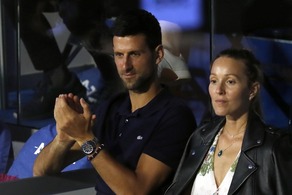 Djokovic en zijn vrouw Jelena  