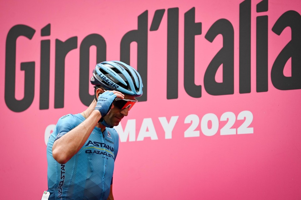 Vincenzo Nibali (37), momenteel vijfde in het algemeen klassement. 