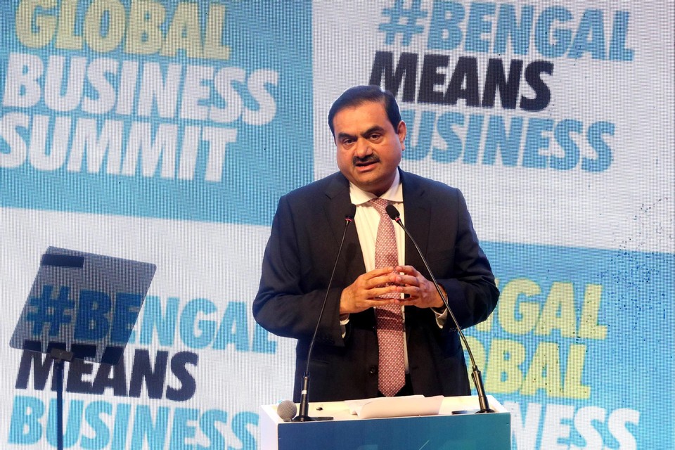 Gautam Adani tijdens een businesstop in India.