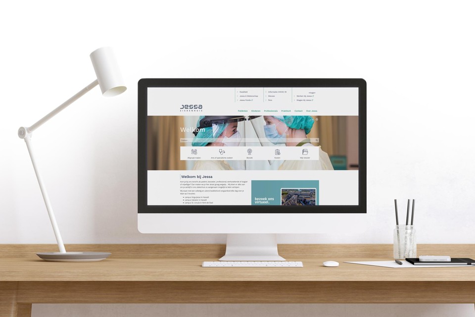 De nieuwe website van het Jessa Ziekenhuis. 