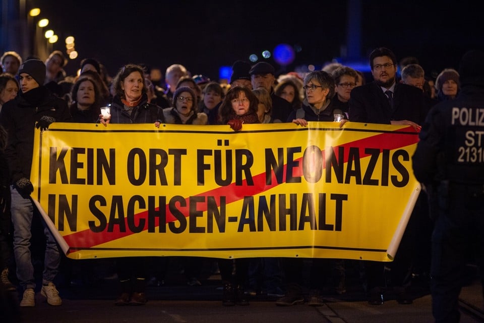Vorige maand nog was er in Saksen-Anhalt een grote antifascistische betoging. 
