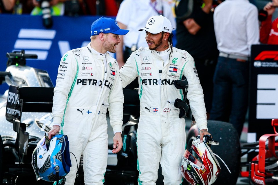 Valtteri Bottas en Lewis Hamilton