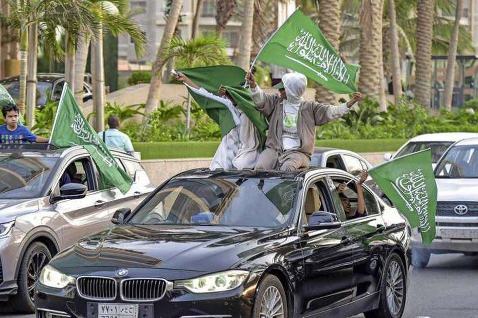 Feest in Saudi-Arabië. 