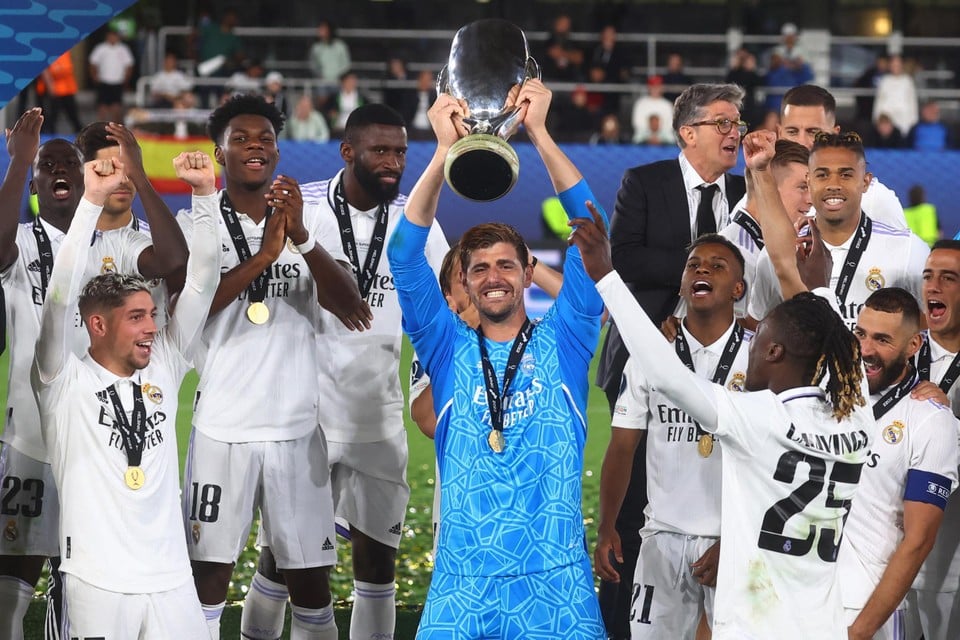 Courtois pakte deze week met de Europese Supercup al zijn zevende trofee als Galactico. 