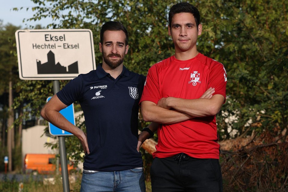 Thomas Beyen en Andreas Elia: zeven jaar ploegmaats, nu voor het eerst tegenover elkaar in Eksel-Hechtel:.