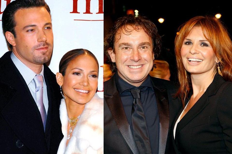 Ben Affleck en Jennifer Lopez, alias ‘Bennifer’, ooit al gelukkig van 2002 tot 2004. Marco Borsato en Leontine, vorig jaar gescheiden wegens zijn scheven schaatsen, nu weer aan het daten.  