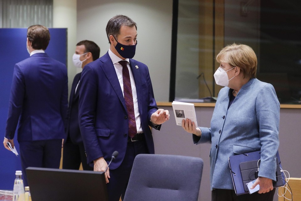 Premier De Croo en bondskanselier Merkel. 