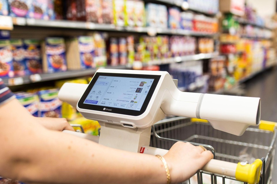 Shopic, een Israëlische toepassing die van iedere normale winkelkar een smart cart kan maken.