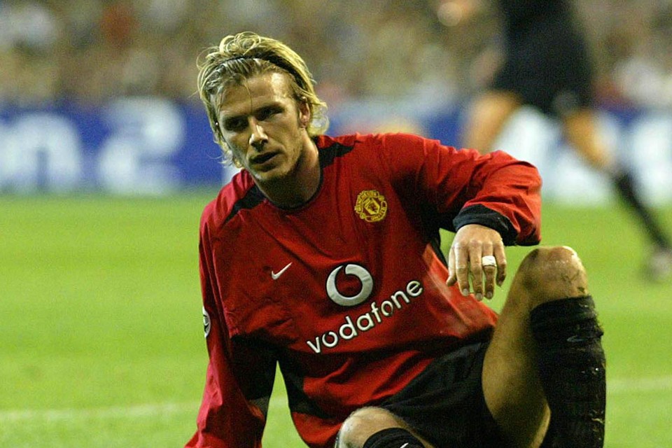 David Beckham in zijn tijd bij Manchester United 