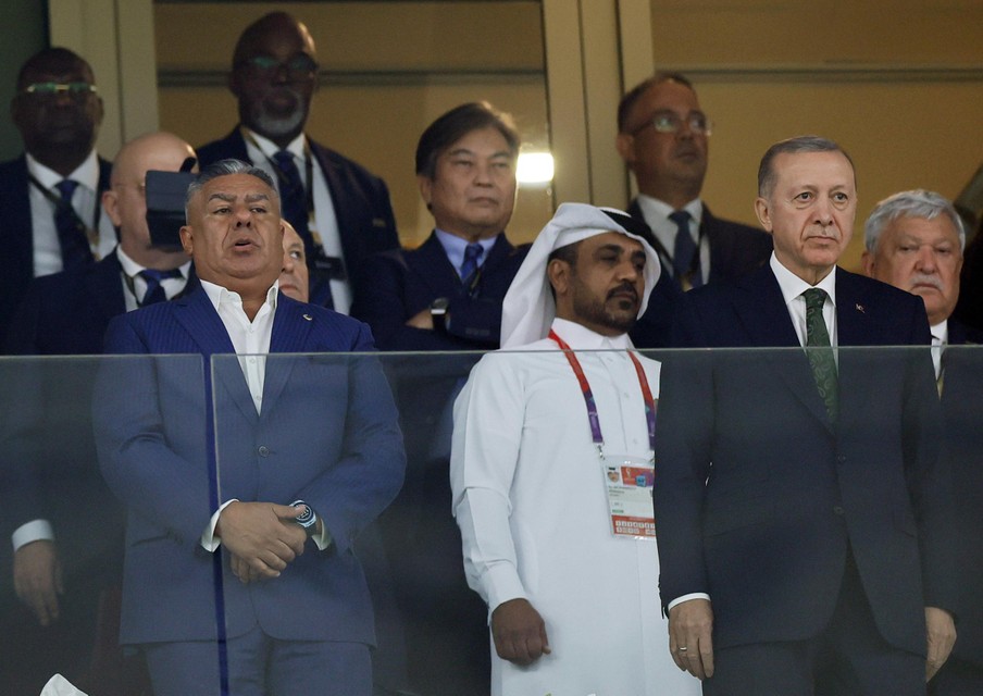 De Turkse president Recep Tayyip Erdogan (rechts). 