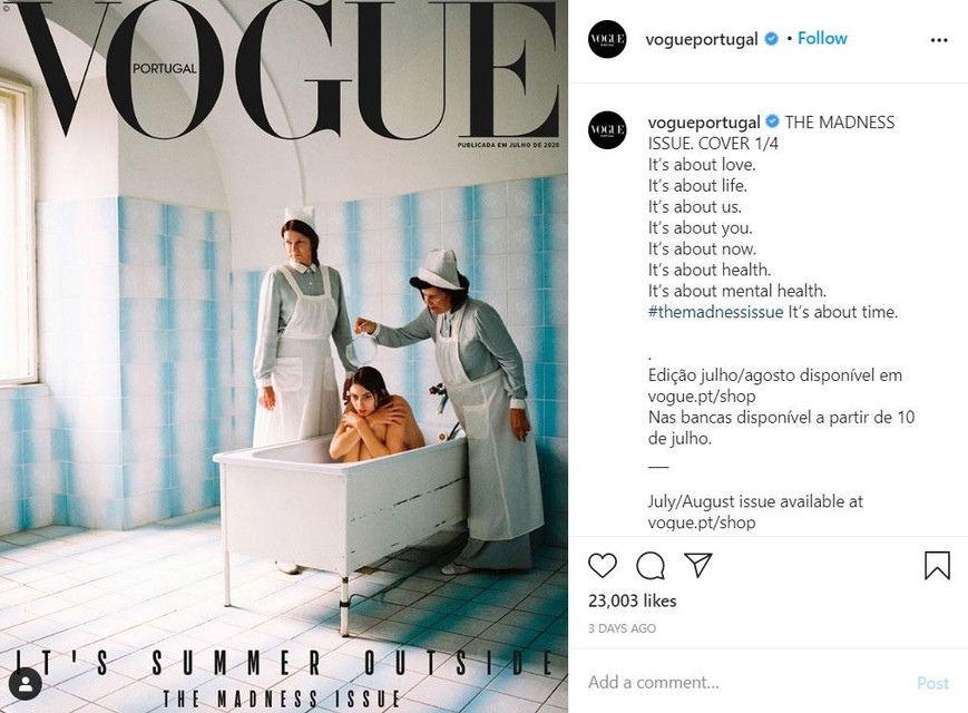 Deze cover van Vogue Portugal weekte heel wat reacties los op sociale media.  