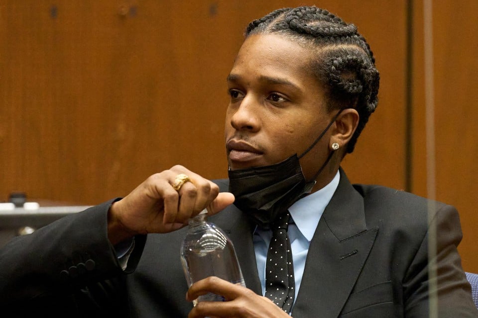 A$AP Rocky tijdens een eerste hoorzitting op 20 november.